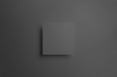 Siyah kare el ilanı / davet Mock-Up