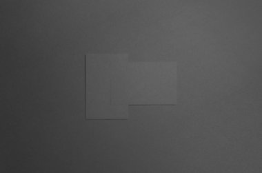 Siyah kartvizit Mock-Up (85x55mm) - iki örtüşen kart