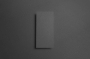 Siyah A4 Z katlı broşür Mock-Up