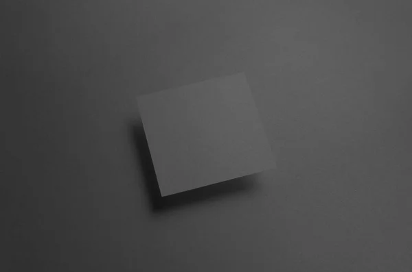 Schwarzer Quadratischer Flyer Einladungsmock — Stockfoto