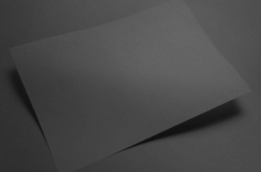 Siyah A3 Poster Mock-Up-dalgalı