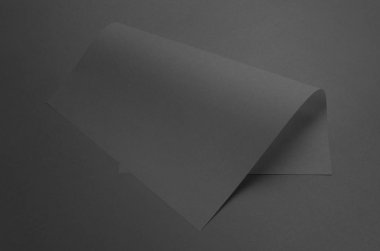 Siyah A3 Poster Mock-Up - eğri