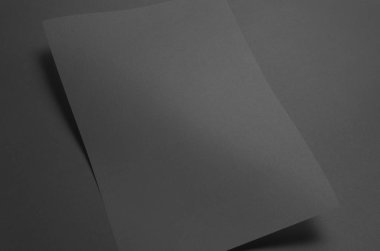 Siyah A3 Poster Mock-Up-dalgalı