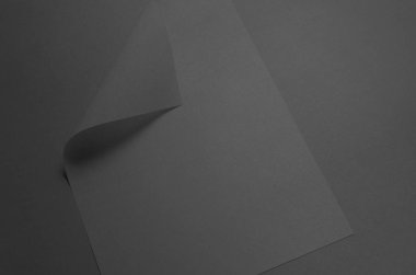 Siyah A3 Poster Mock-Up-katlanmış köşeye