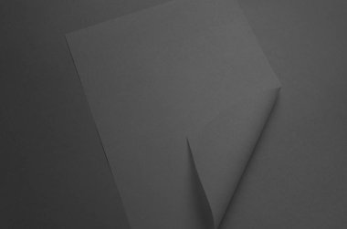 Siyah A3 Poster Mock-Up-katlanmış köşeye