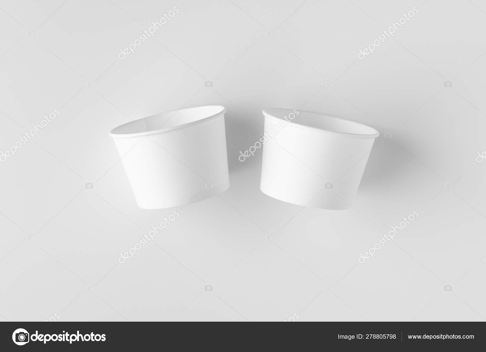 Download Top View Of A White Ice Cream Paper Cup Mockup Stock Photo Image By C Shablonstudio 278805798