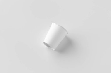 8 oz. kapaksız beyaz kahve kağıt fincan mockup.