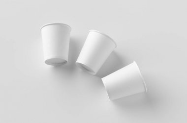 8 oz. kapaksız beyaz kahve kağıt fincan mockup.