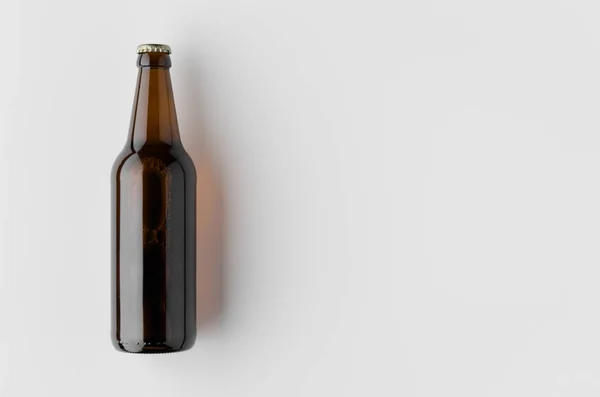 Top uitzicht van een bier fles mockup. — Stockfoto