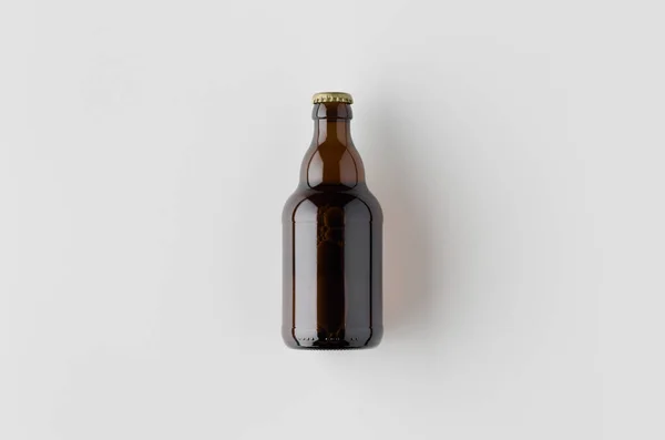 Vue du dessus d'une maquette de bouteille de bière . — Photo