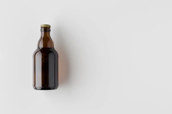 Top uitzicht van een bier fles mockup. — Stockfoto