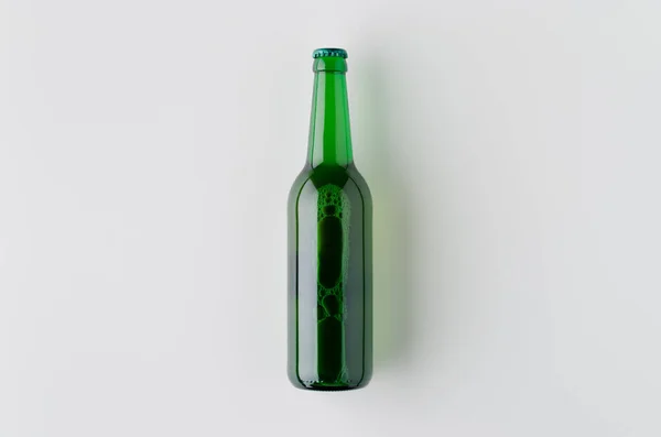 Vista superior de una maqueta de botella de cerveza . —  Fotos de Stock