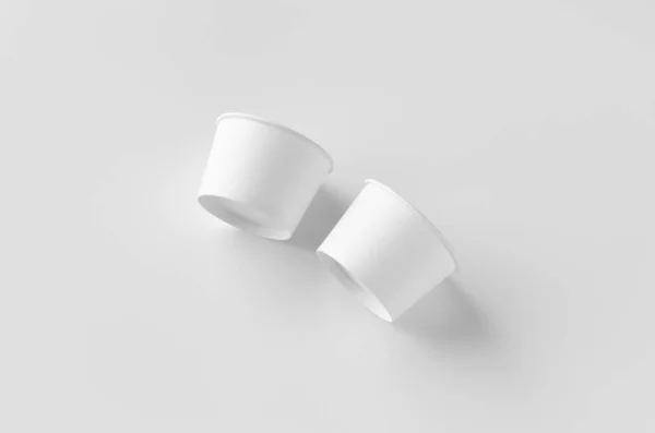 Fehér fagylalt papír csésze mockup. — Stock Fotó