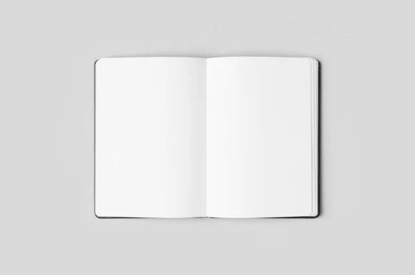 Notebook Mockup Grey Background — Stock Photo, Image