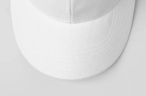 White Baseball Cap Mockup Closeup — Stock Photo, Image