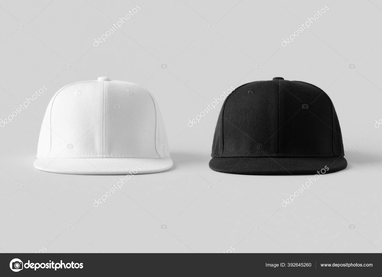 Download White Black Snapback Caps Mockup Grey Background Front View Royalty Free Photo Stock Image By C Shablonstudio 392645260