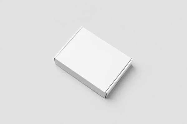 Witte Kartonnen Post Mailing Box Mockup — Stockfoto