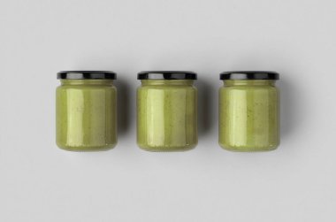 Balkabağı, kenevir tohumu yağı kavanozu maketi.