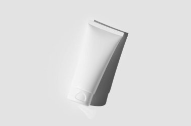 Beyaz krem tüp modeli. Sert gölgeler.