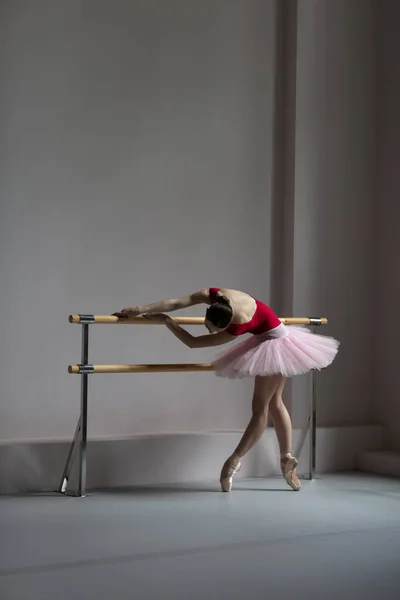 Beuatiful ballerina training in the class