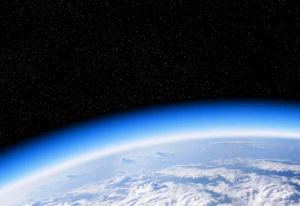 Capa de ozono desde la vista espacial del planeta Tierra — Foto de Stock