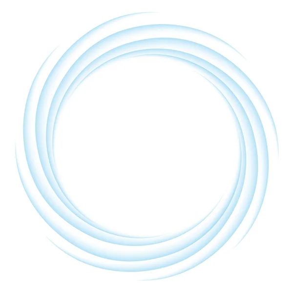 Beyaz arka planda mavi dalga yuvarlak — Stok Vektör