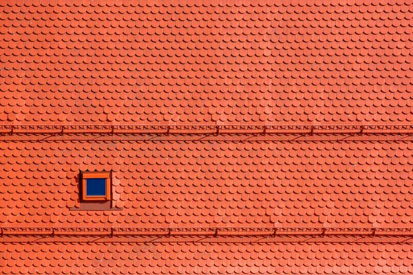 Latar Belakang Pola Dari Ubin Atap Oranye — Stok Foto