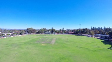 Avustralya kamu park ve spor oval, Güney Avustralya dron havadan görünümü.