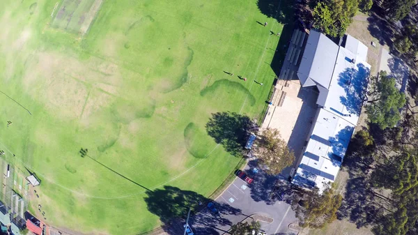 Drone vista aérea del parque público australiano y óvalo deportivo, Australia Meridional . — Foto de Stock