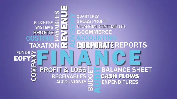 Corporate finance and accounting related words word cloud. — Stock Photo, Image