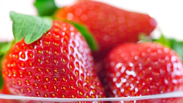 Macro primo piano di frutta fresca alla fragola — Foto Stock