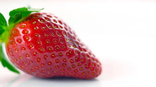 Macro primo piano di frutta fresca alla fragola — Foto Stock