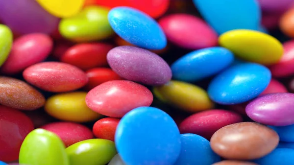 Макро крупный план многоцветных конфет и желе . — стоковое фото