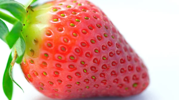 Macro primo piano di frutta fresca alla fragola — Foto Stock