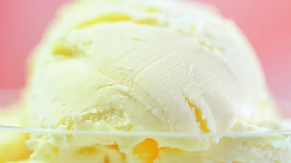 Vanília fagylalttal makró Vértes. — Stock Fotó