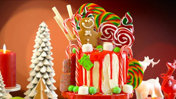 På trend godis mark jul dropp tårta — Stockfoto
