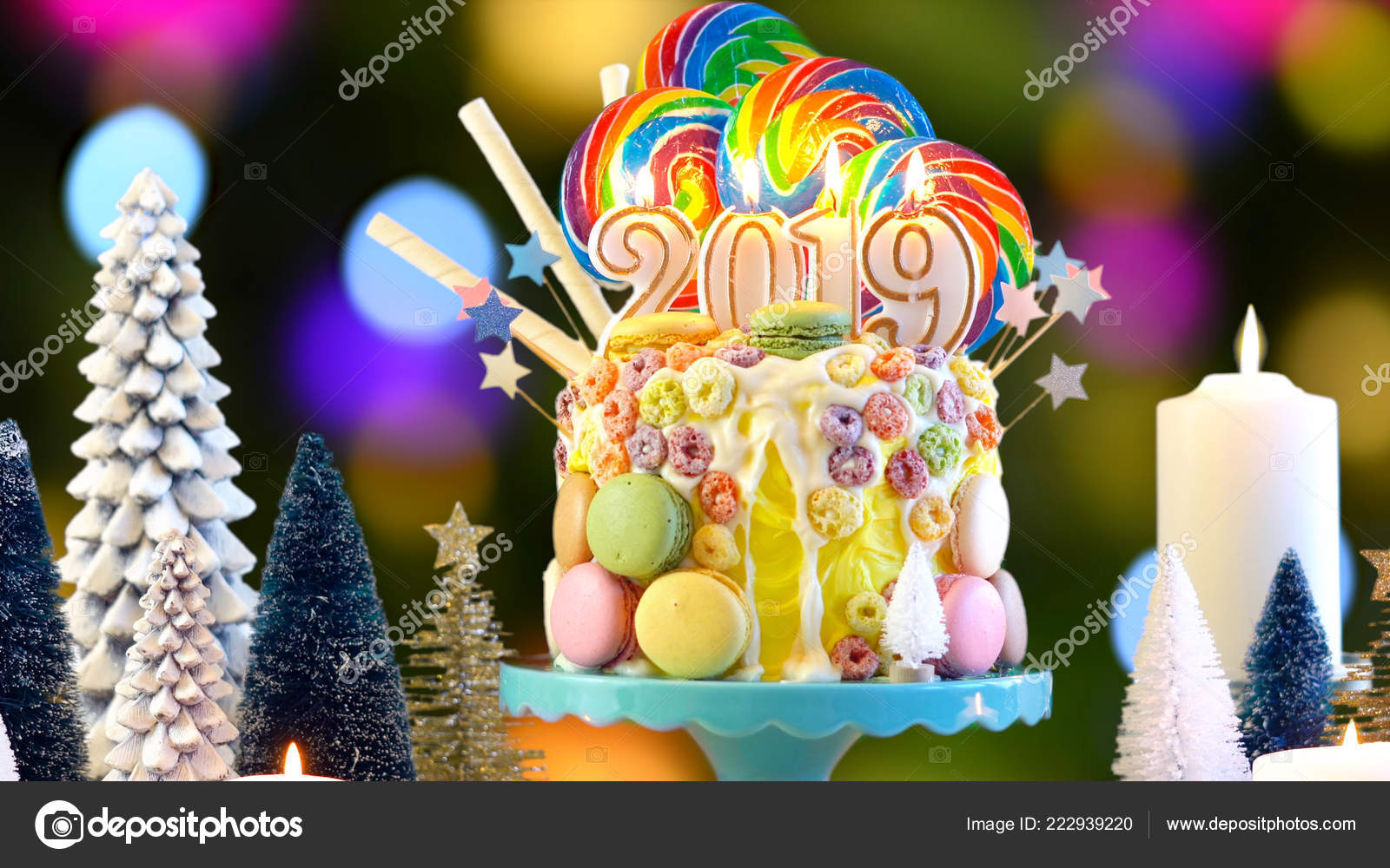 Casino Themed Cake Pops 2019 Happy New Years Candy Land Lollipop Drip Cake Stock Photo C Amarosy 222939220