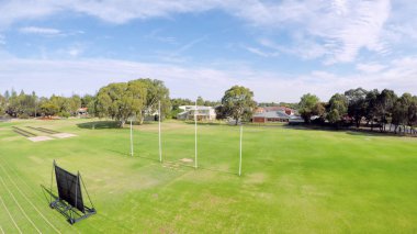 Avustralya kamu park ve spor oval, havadan görünümü Henley Beach adlı alınan.