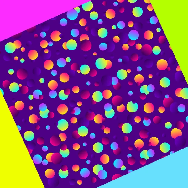Bolas Degradado Colores Sobre Fondo Púrpura Fondo Geométrico Abstracto Con — Archivo Imágenes Vectoriales