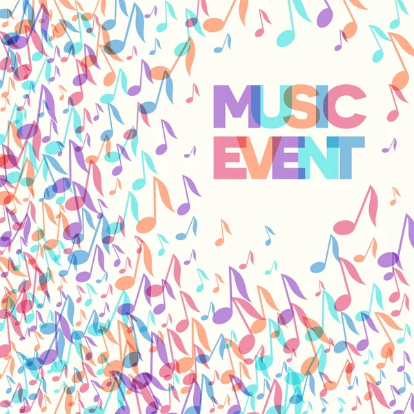 Colorful Music Event Отмечает Фон Шаблон Дизайна Плакатов Фестиваля Случайного — стоковый вектор