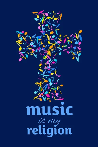 Барвистий Фон Нотаток Music Fest Подія Випадкові Кольорові Музичний Фестиваль — стоковий вектор