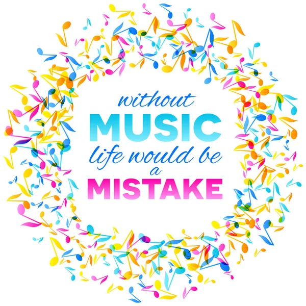 Colorful Music Event Notes Background Random Colored Music Festival Poster Royalty Free Stock Vectors