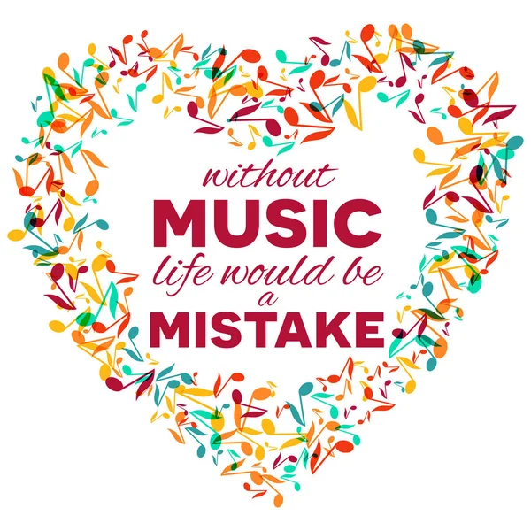 Colorful Music Event Notes Background Random Colored Music Festival Poster Stock Vector