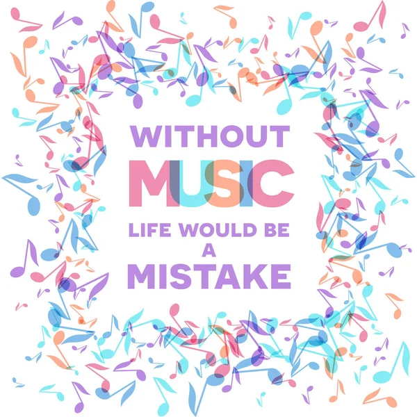 Colorful Music Event Notes Background Random Colored Music Festival Poster Royalty Free Stock Illustrations