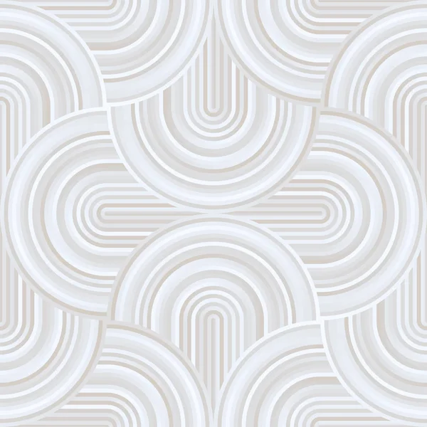 Curve folli - motivo geometrico aggrovigliato con colori pallidi bianco pastello . — Vettoriale Stock