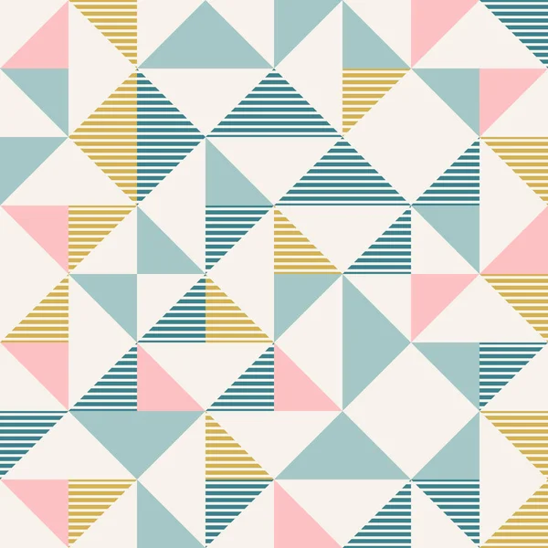 Géométrie abstraite en couleurs rétro, formes de diamants motif géo — Image vectorielle