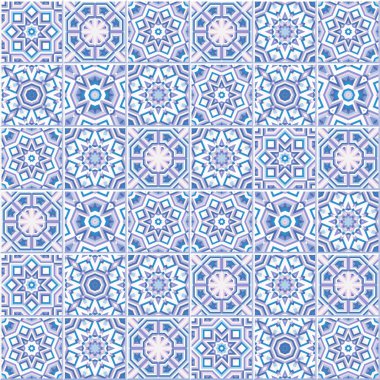 Portekizce yer karoları tasarım, dikişsiz azulejo desen