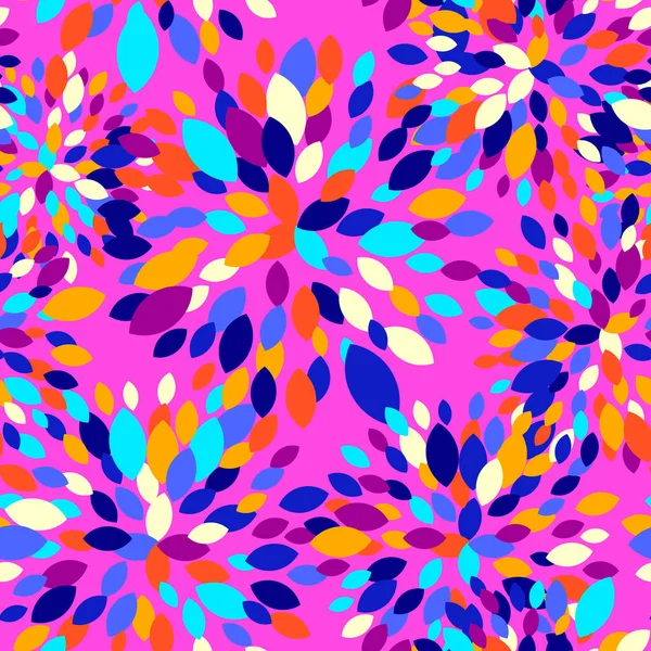 Fond géo abstrait avec des feux d'artifice colorés, coloré au hasard — Image vectorielle