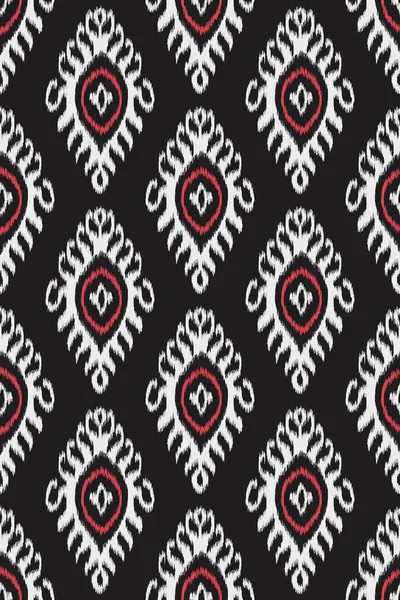 Modèle Traditionnel Tissu Ikat Modèle Géométrique Sans Couture Basé Sur — Image vectorielle