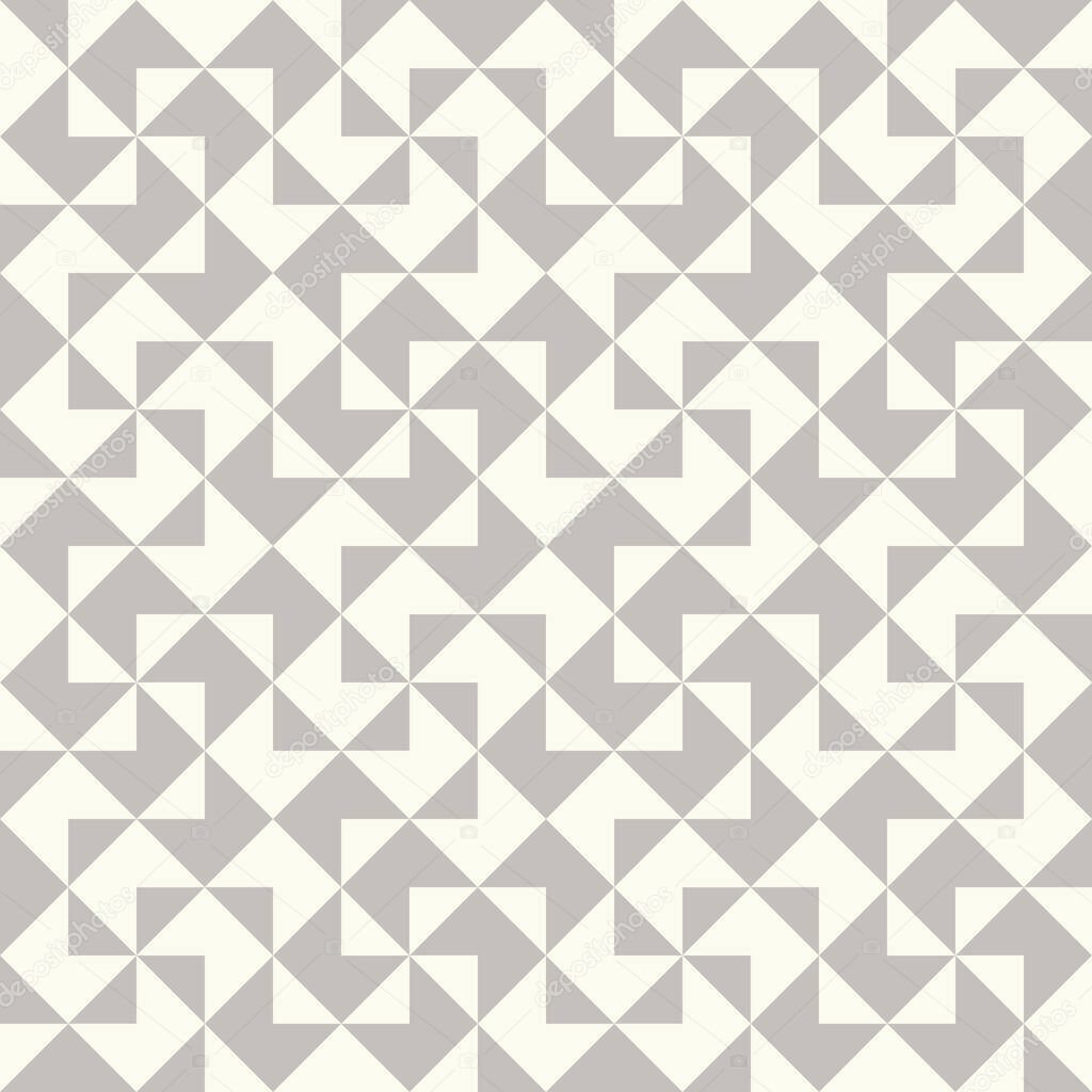 Abstract geometric pattern inspired by duvet quilting. Pastel colored abstract background. Simple colors - easy to recolor. Seamless vector pattern.